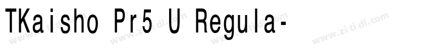 TKaisho Pr5 U Regula字体转换 TKaisho Pr5 U Regula字体转换